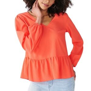 Nine West v-neck peplum top